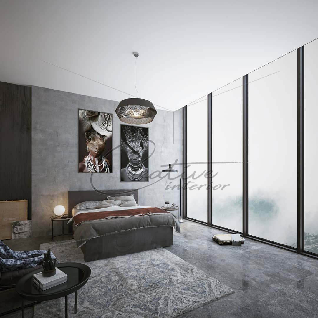 Chambre design Marrakech moderne