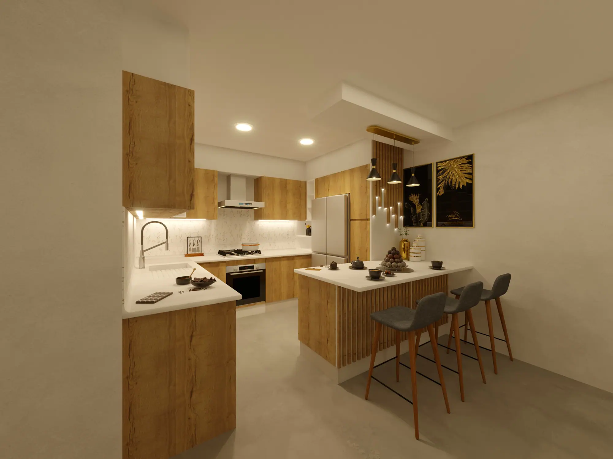 étude 3d Cuisine marrakech STUDIO IM