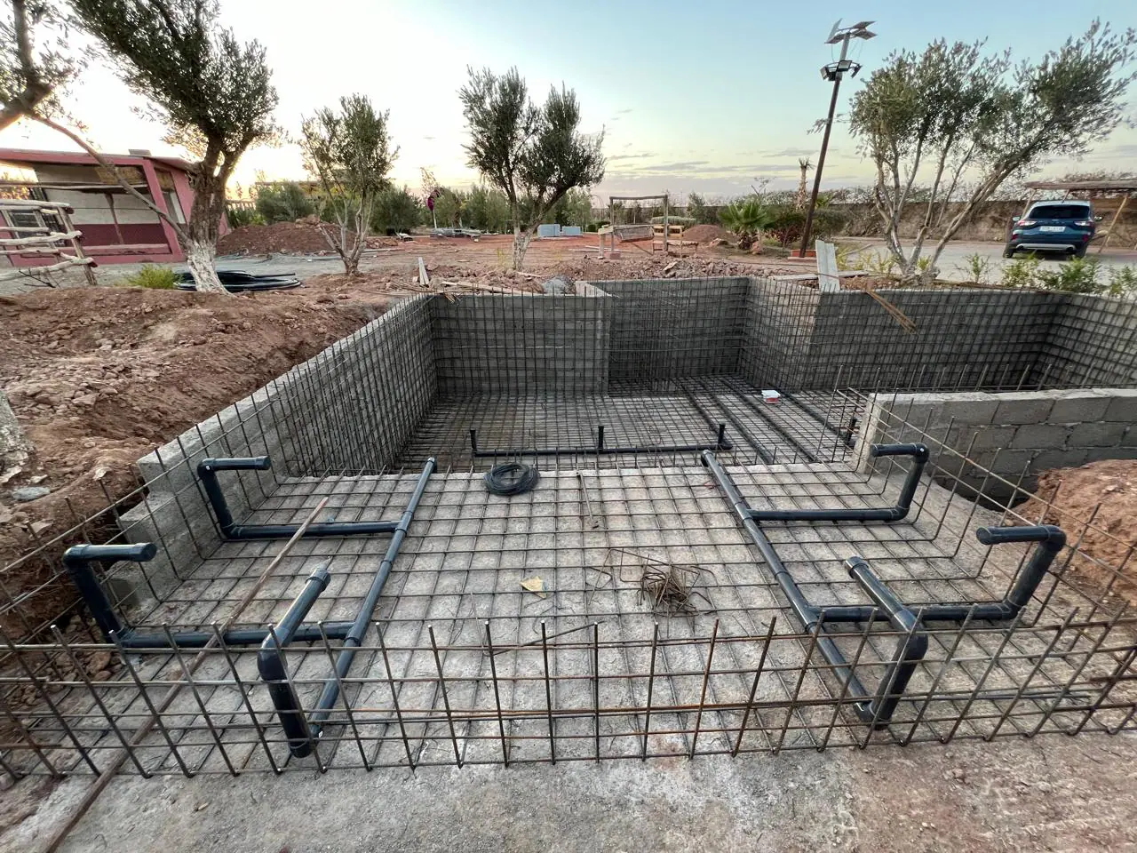 Gros oeuvre PISCINE entreprise construction marrakech