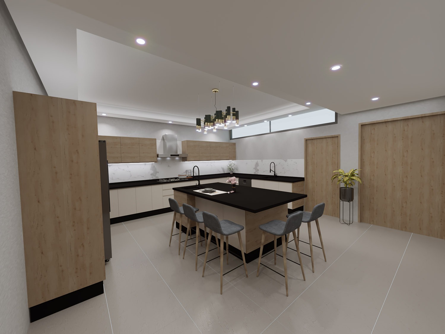 étude 3d villa manu