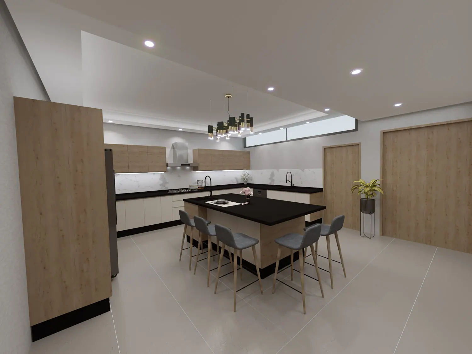 étude 3d villa manu